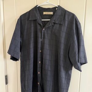 Tommy Bahama Short-Sleeve Camp Shirt - Charcoal